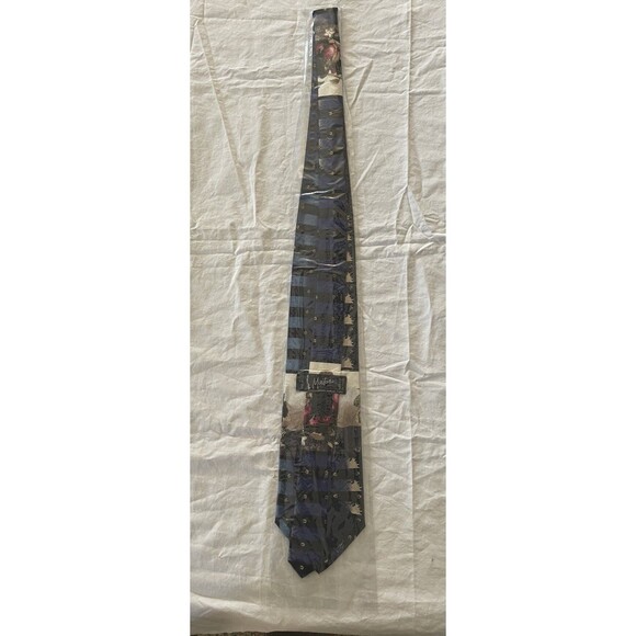 Vintage 1980’s Claude Montana Red Fruit Tree 100% Silk Tie -Dead Stock - Italy - Picture 4 of 4